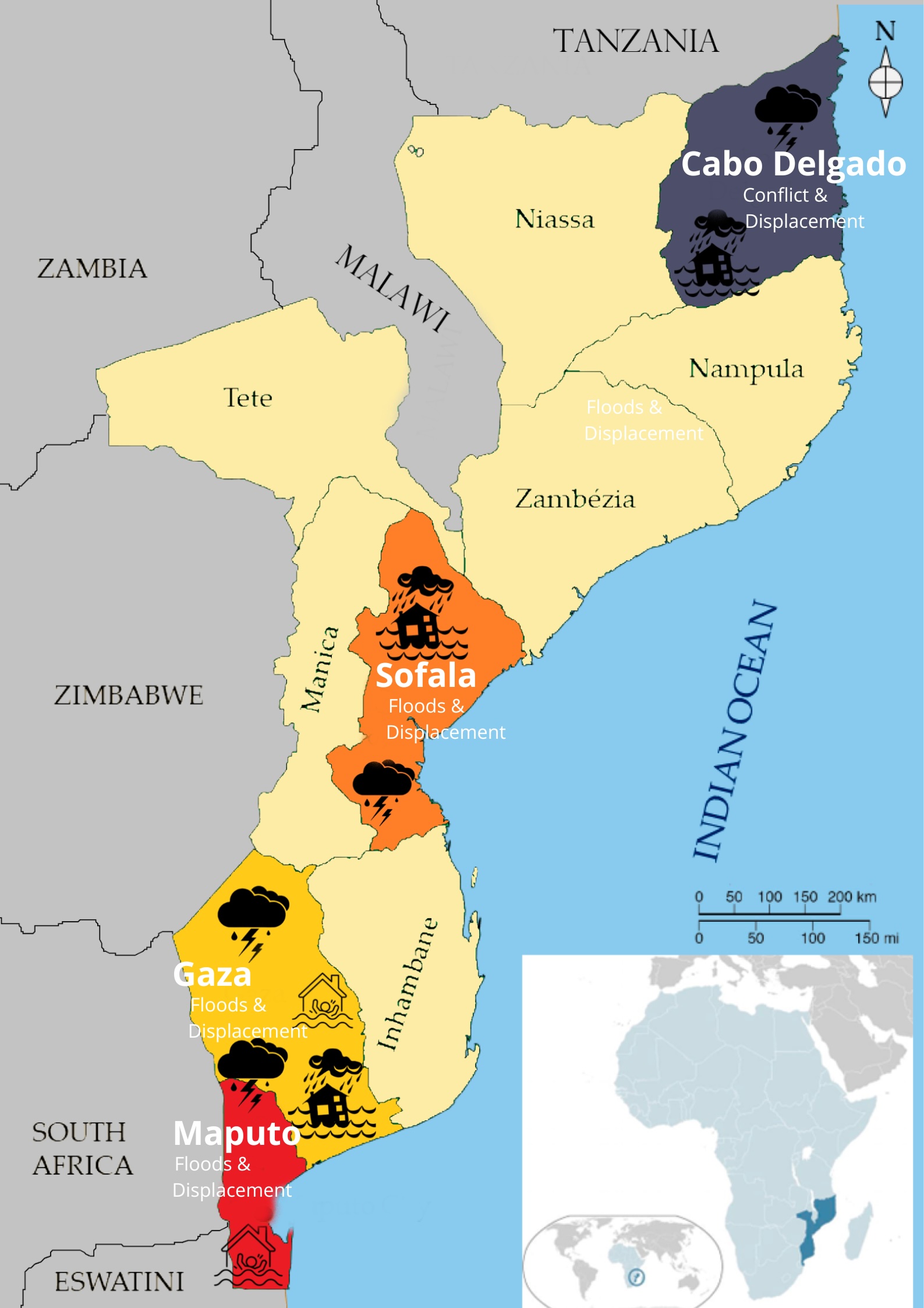 Map of Mozambique